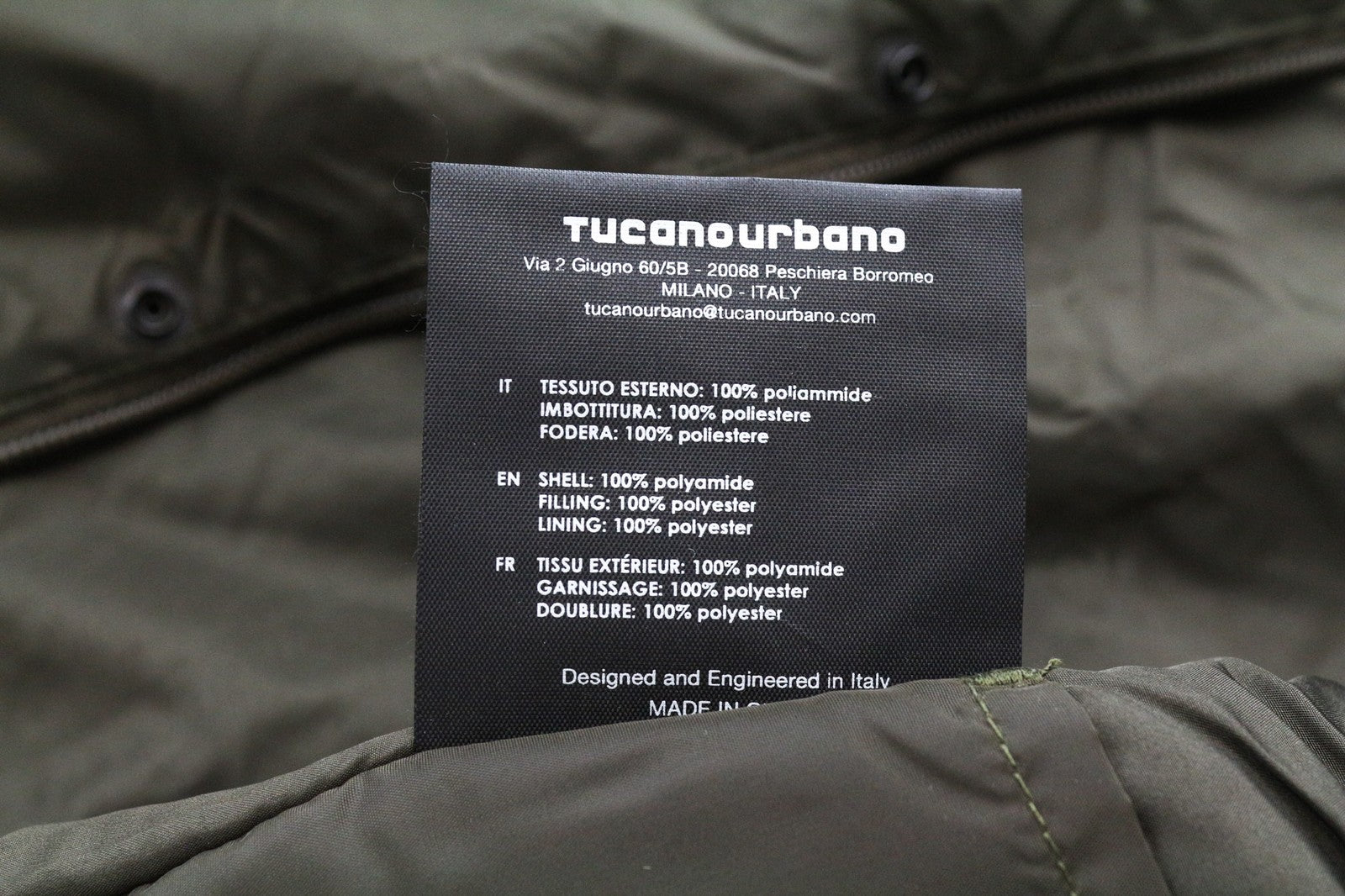 TUCANO URBANO Gomez Men's Jacket IT44 Dark Green Breathable Motorcycle Windproof
