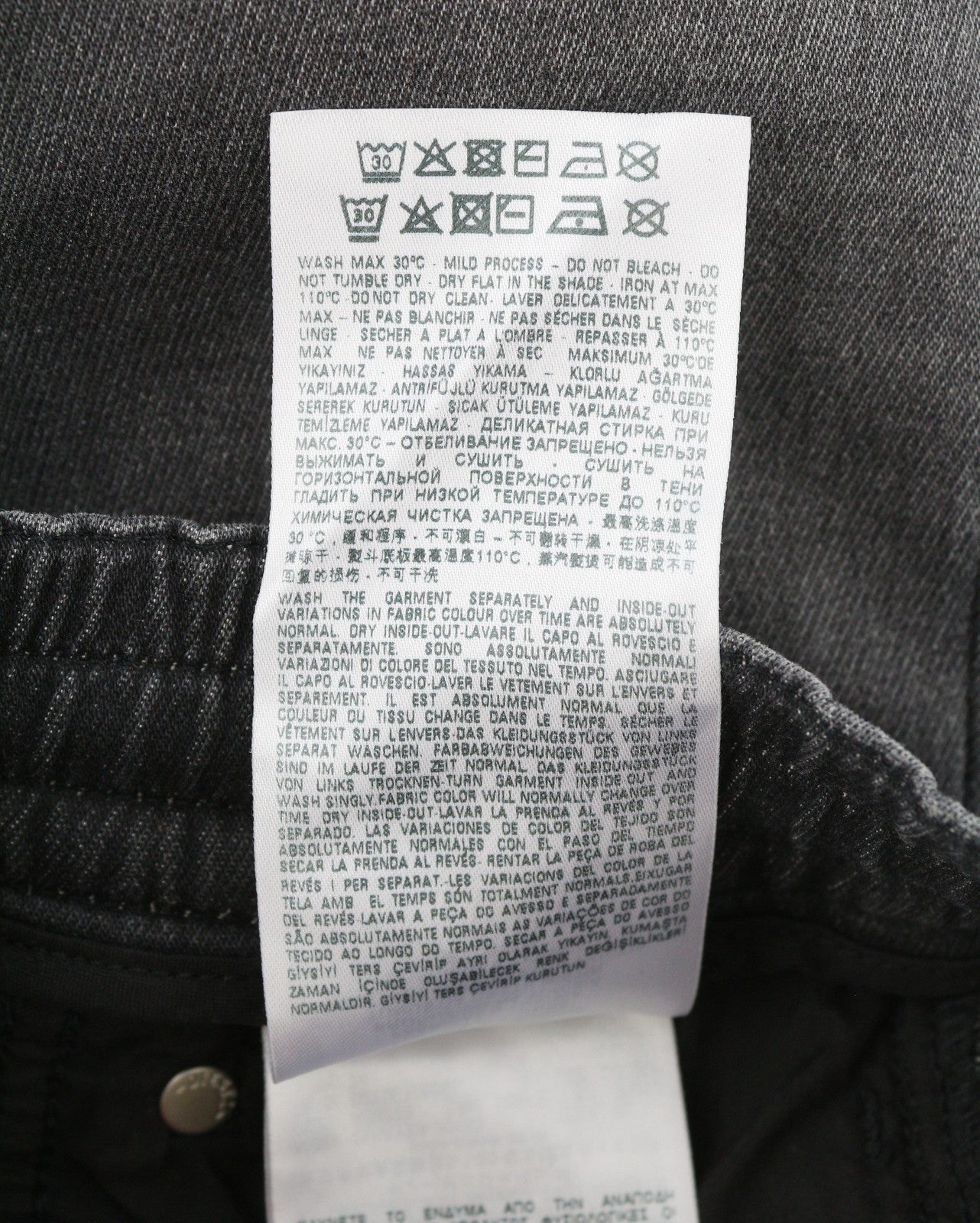 DIESEL D-Fayza Jogg 068FS Women Jeans W24 Grey Whiskers Faded Cropped