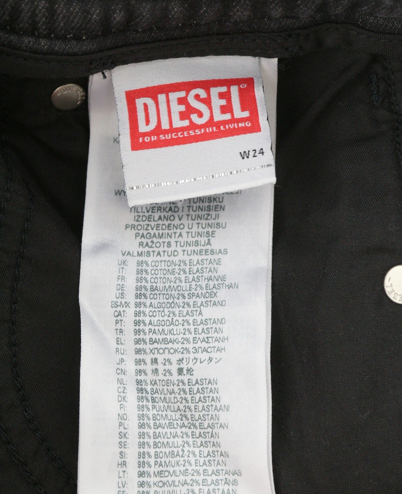 DIESEL D-Fayza Jogg 068FS Women Jeans W24 Grey Whiskers Faded Cropped