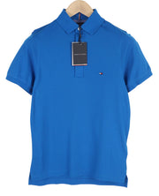 TOMMY HILFIGER Slim Polo Blue Men T-Shirt XS Short Sleeve Casual Logo