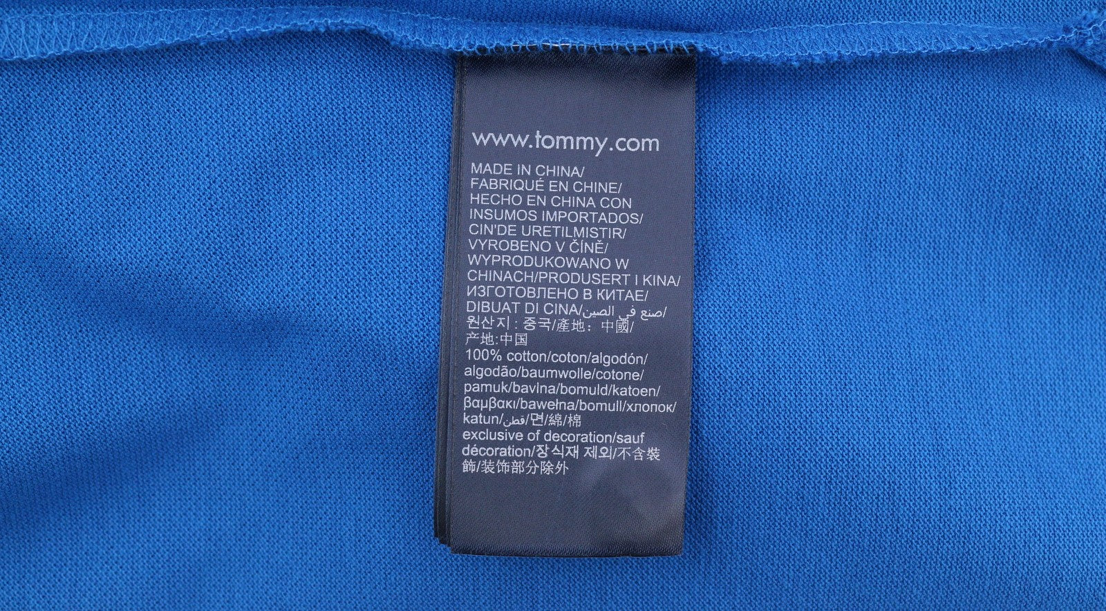 TOMMY HILFIGER Slim Polo Blue Men T-Shirt XS Short Sleeve Casual Logo