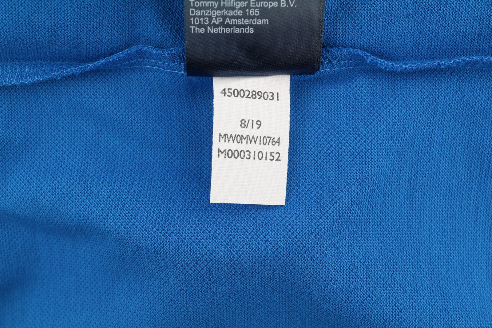 TOMMY HILFIGER Slim Polo Blue Men T-Shirt XS Short Sleeve Casual Logo