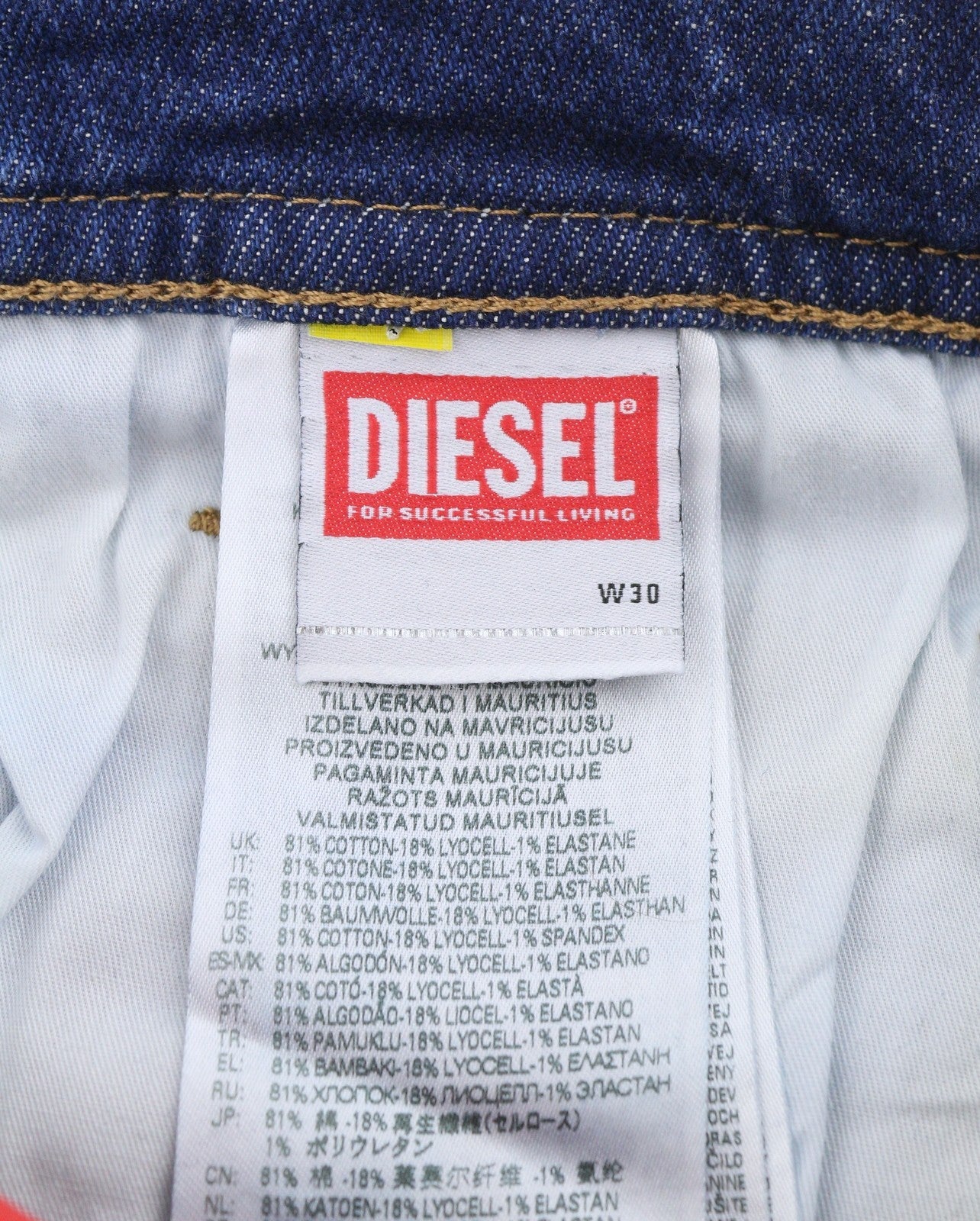 DIESEL 1979 Sleenker 0ENAH Men Jeans W30/L32 Blue Faded Whiskers Skinny Fit