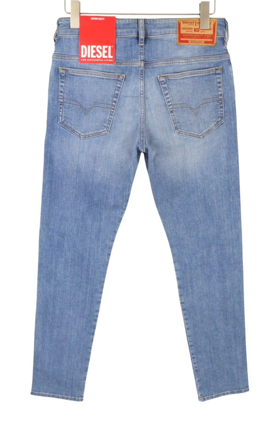 DIESEL D-Yennox 09F77 Men Jeans W30/L32 Blue Faded Regular Fit Tapered Leg