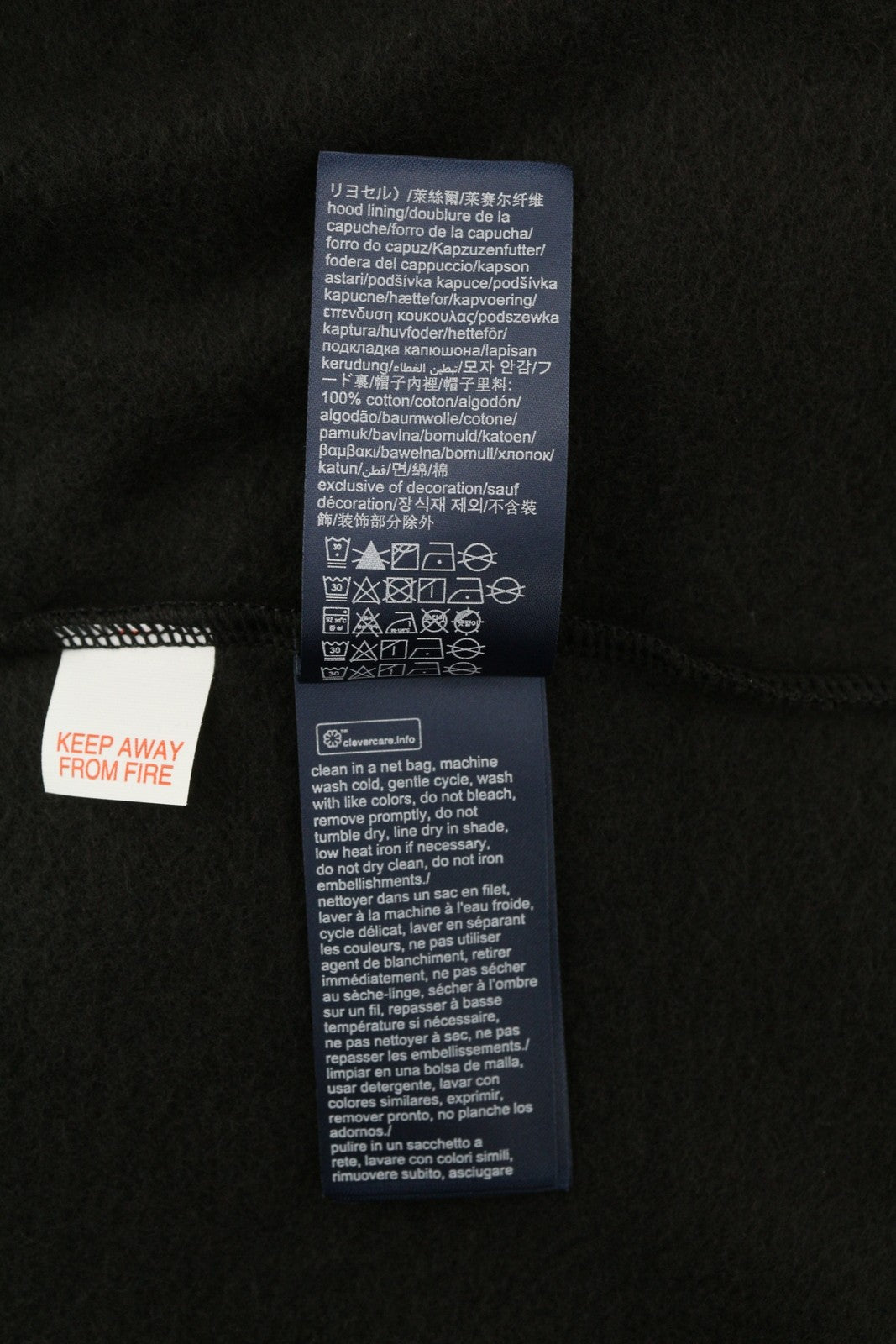 TOMMY HILFIGER OH Men Hoodie L Pull On Black Front Logo Pyjama Top Sleepwear
