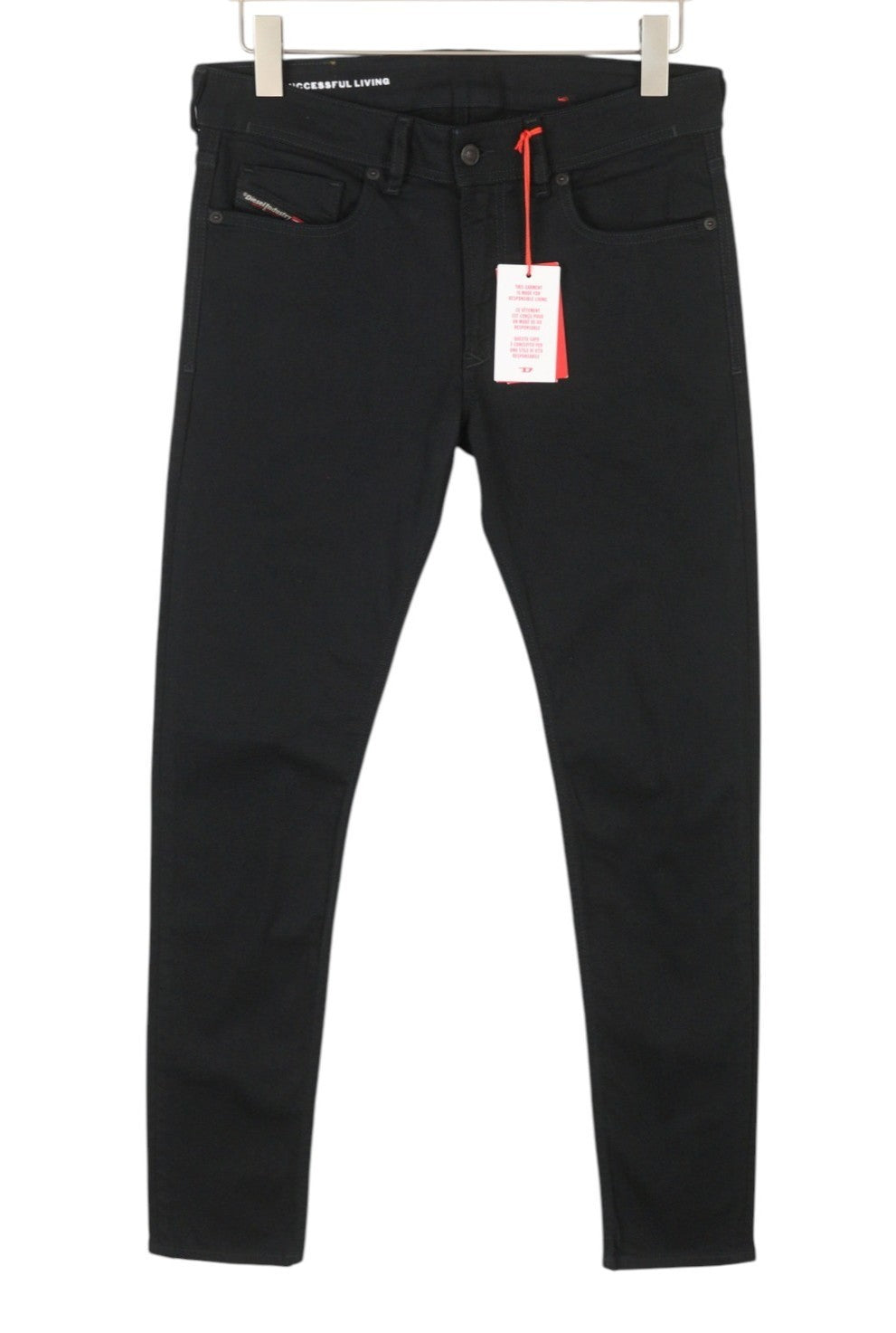 DIESEL 1979 Sleenker 09C51 Men Jeans W30/L32 Black Skinny Fit Zip Fly