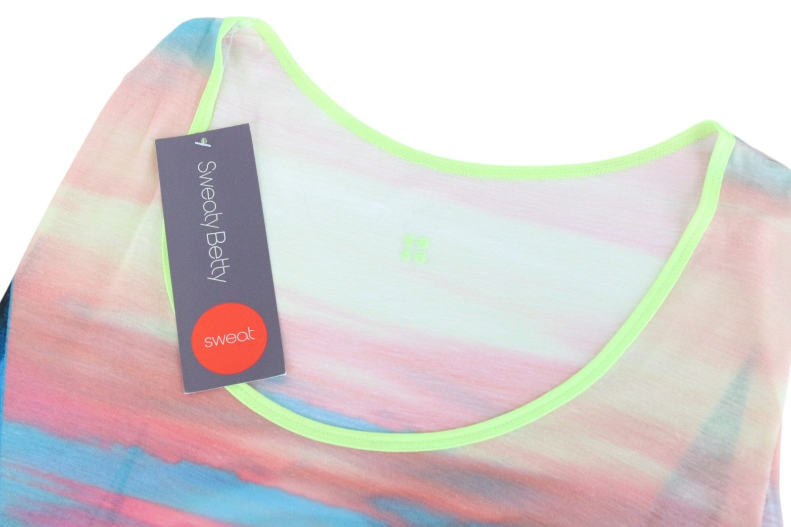 SCOTCH & SODA Skipper Run Tank Women Top L Pink Cropped Printed Sleeveless Gym