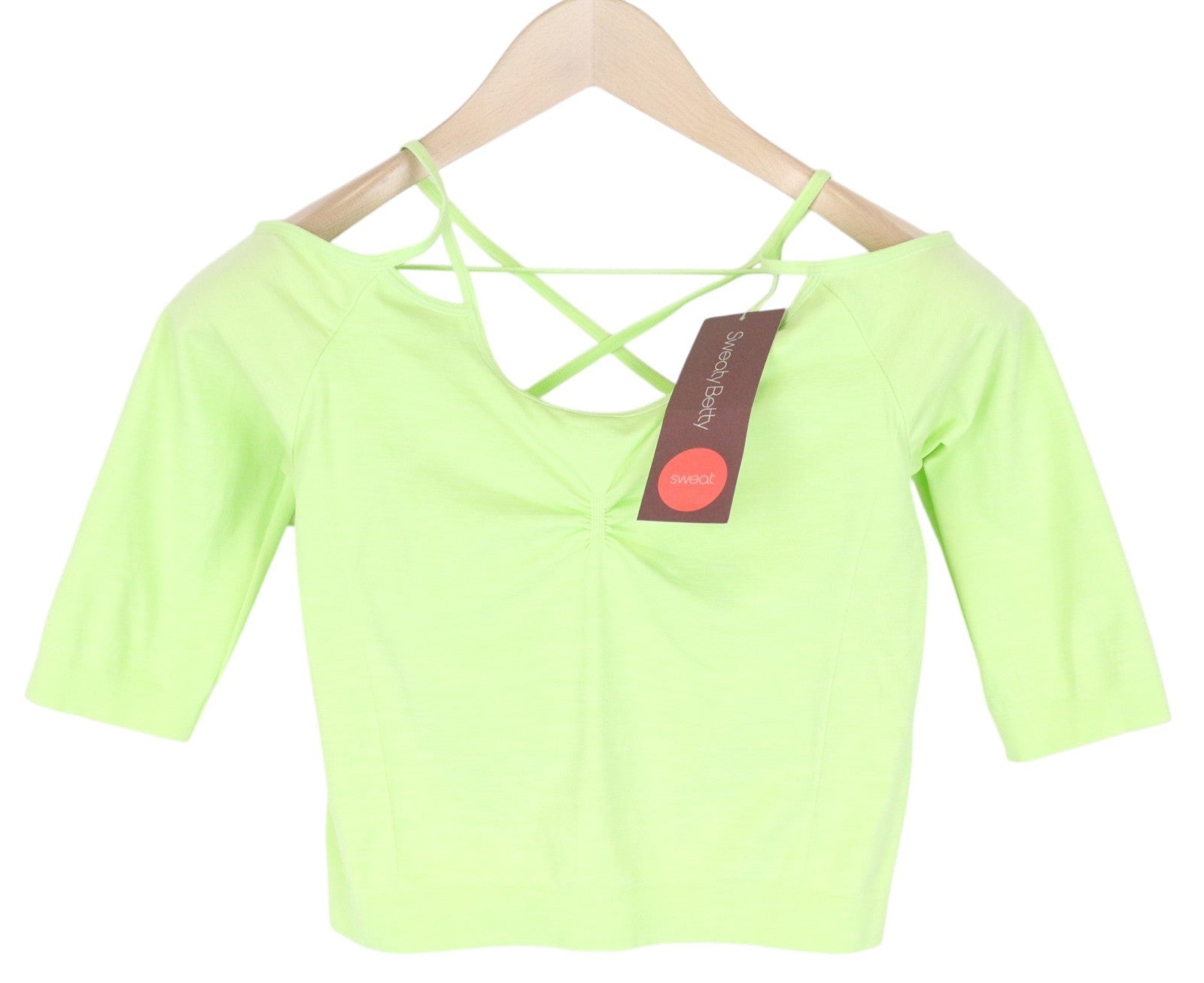 SCOTCH & SODA Vitality Dance Women T-Shirt L Green Stretch Cropped Lightweight