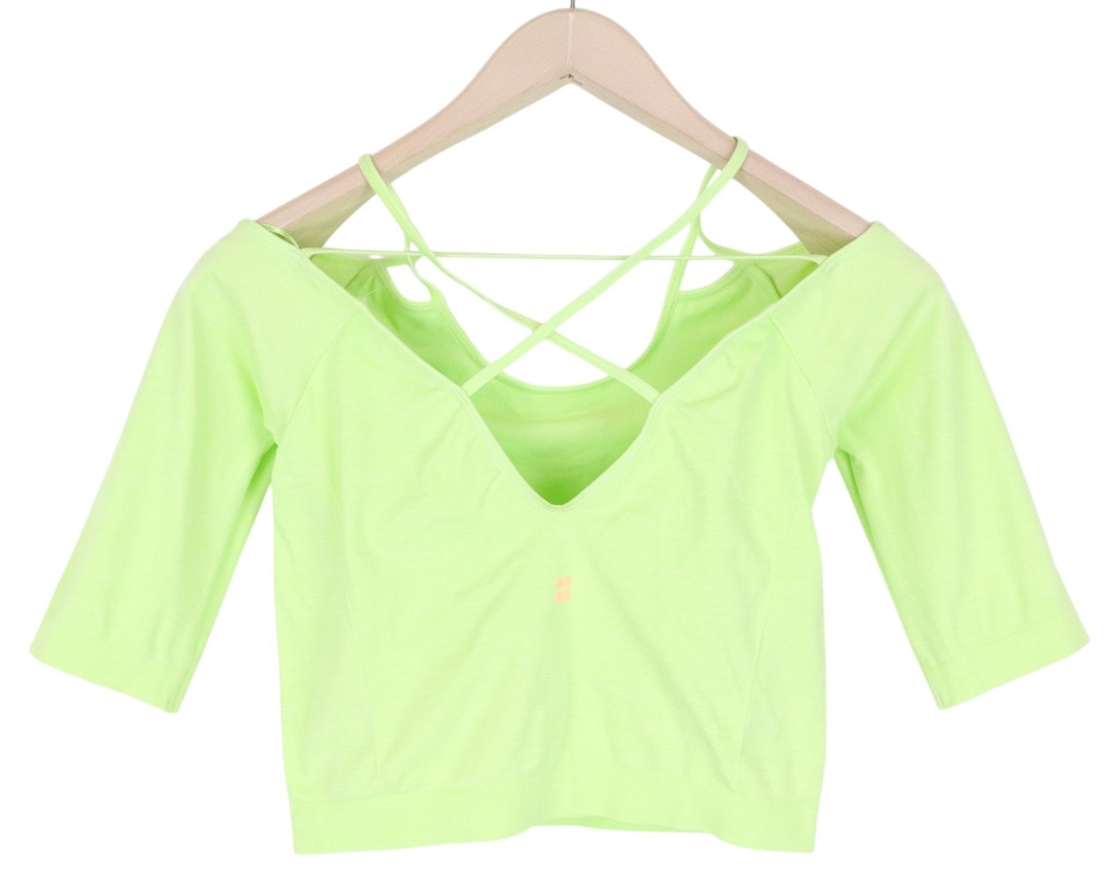 SCOTCH & SODA Vitality Dance Women T-Shirt L Green Stretch Cropped Lightweight