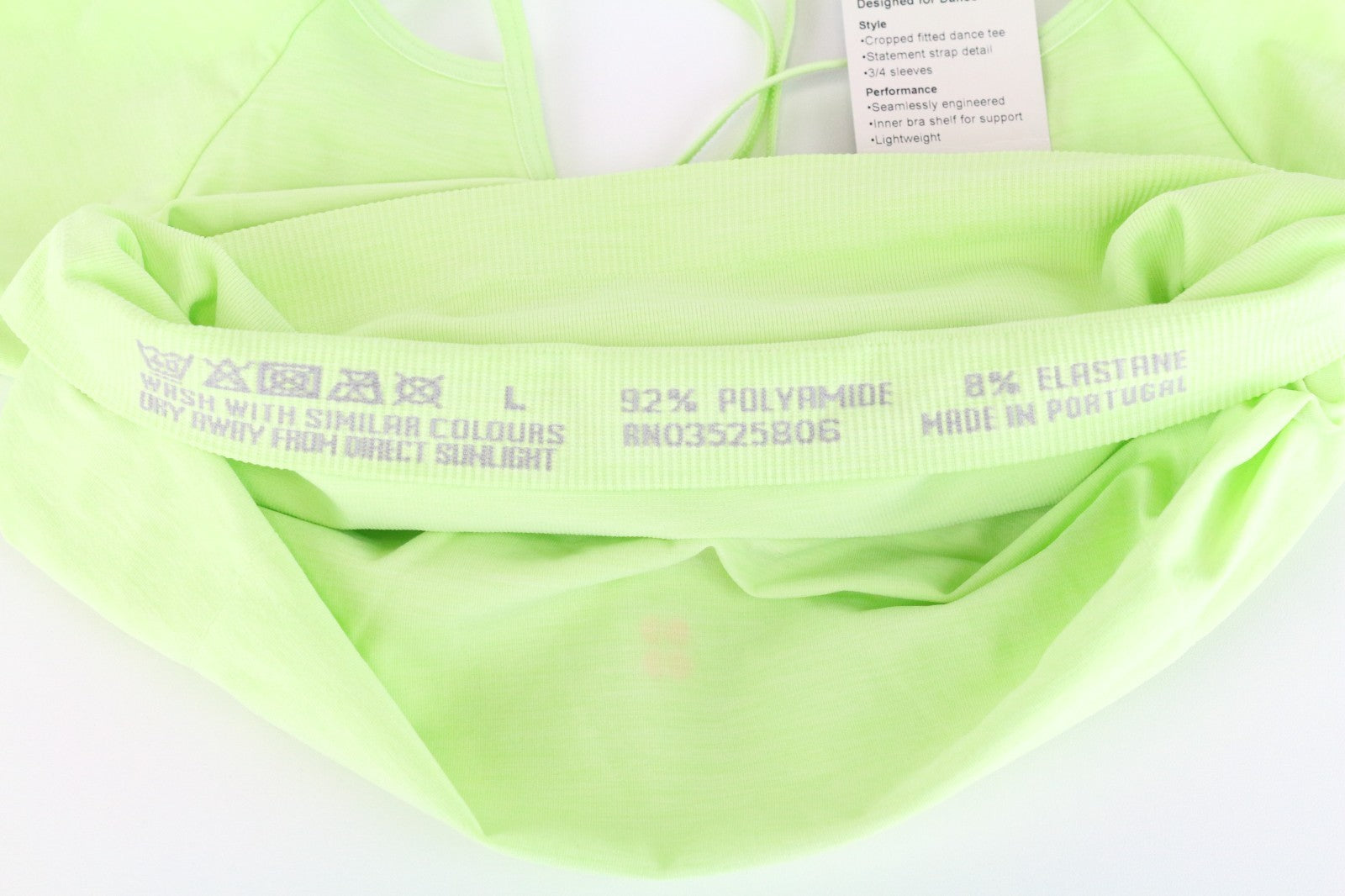 SCOTCH & SODA Vitality Dance Women T-Shirt L Green Stretch Cropped Lightweight