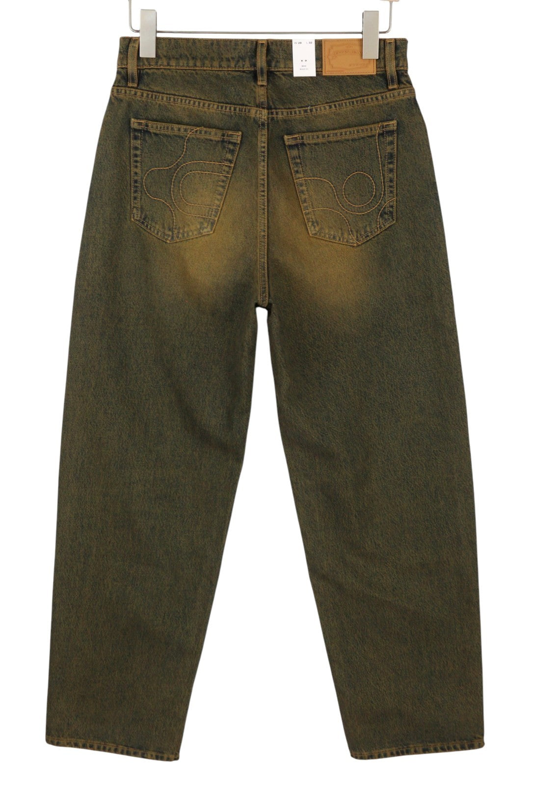 EYTYS Benz Rust Baggy Fit Women Jeans W29/L32 Orange & Blue Faded Unisex RRP370