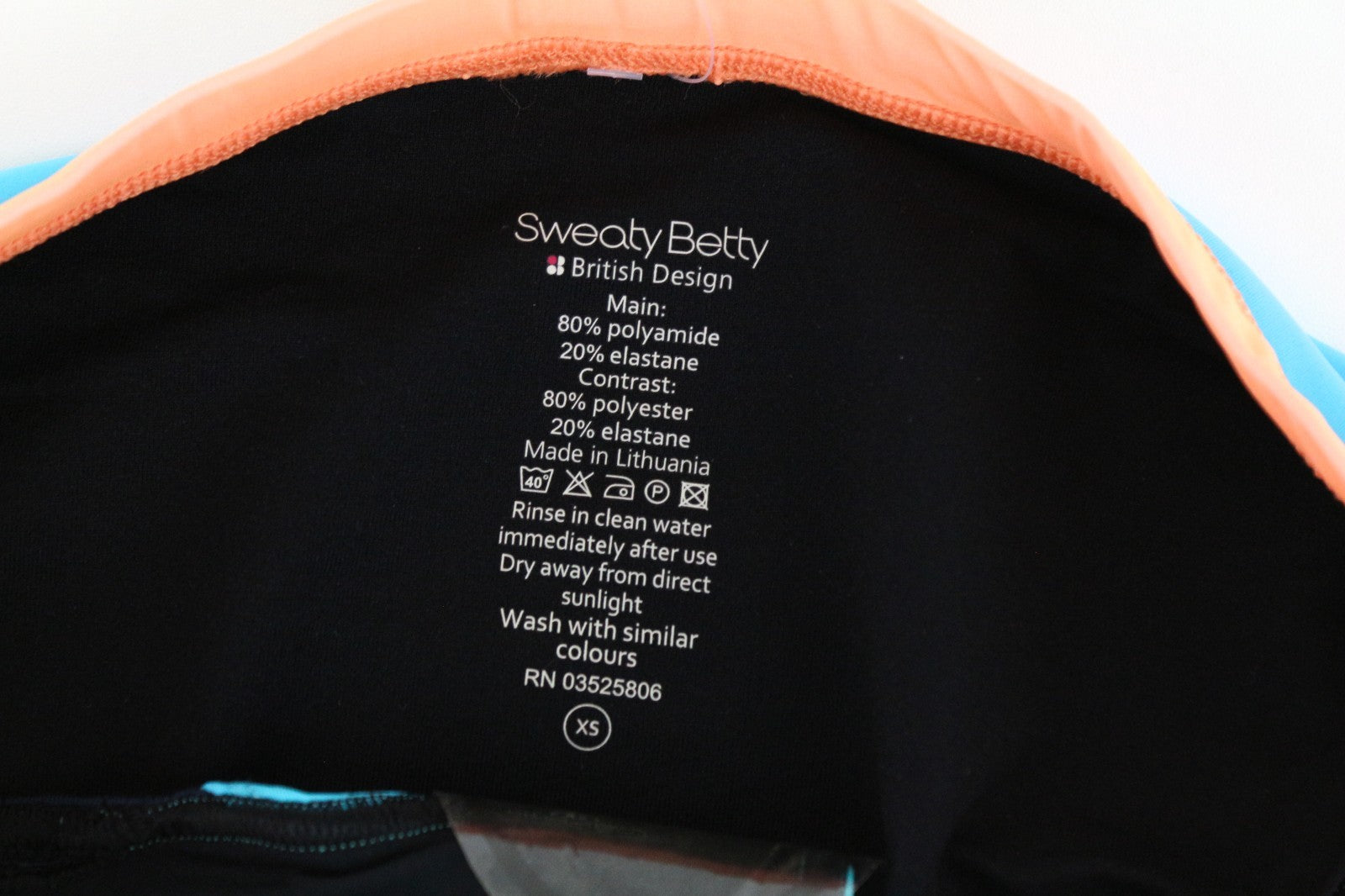 SWEATY BETTY Dive In Women Swimwear XS Blue Stretch Low Rised Bikini Bottom