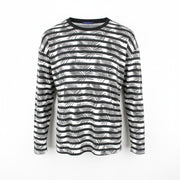 SCOTCH & SODA Ams Couture Men T-Shirt M Black White Striped Print Anti Fit