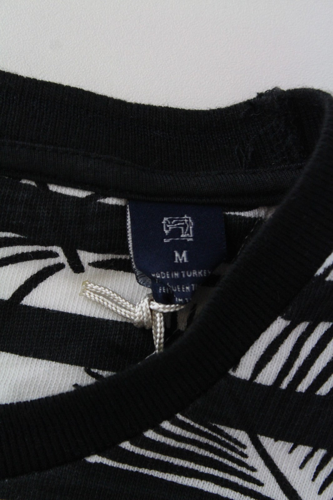 SCOTCH & SODA Ams Couture Men T-Shirt M Black White Striped Print Anti Fit
