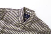 SCOTCH & SODA Ams Couture Men Shirt M Purple Yellow Patterned Long Sleeve