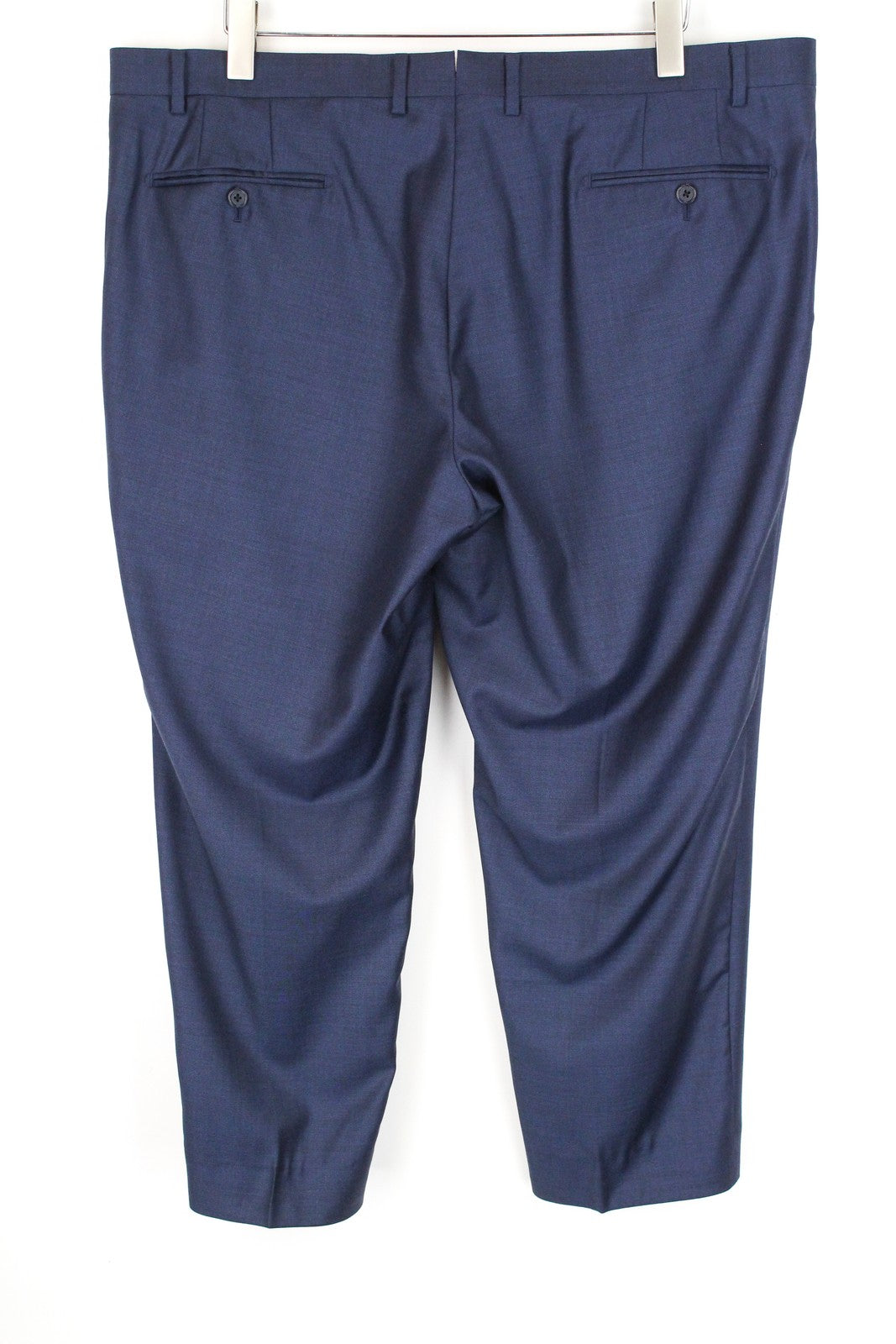 SUITSUPPLY Lazio Men Trousers UK50 Classic Pleated Lined cBlue Pure Wool