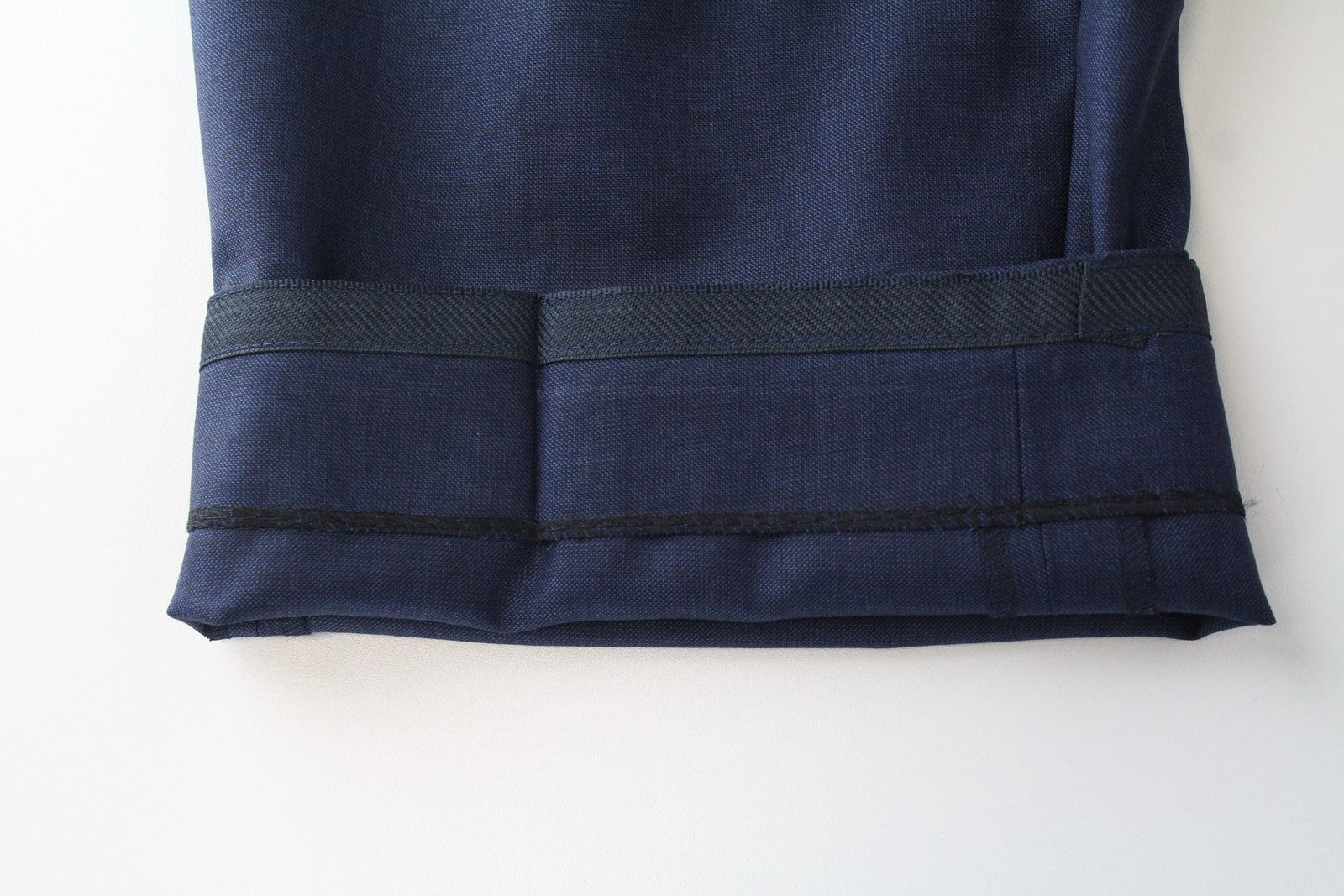 SUITSUPPLY Lazio Men Trousers UK50 Classic Pleated Lined cBlue Pure Wool