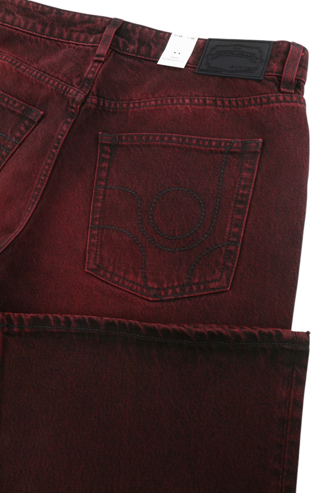 EYTYS Cyrus Sumac Relaxed Bootcut Fit Men Jeans W34/L32 Burgundy Unisex RRP370