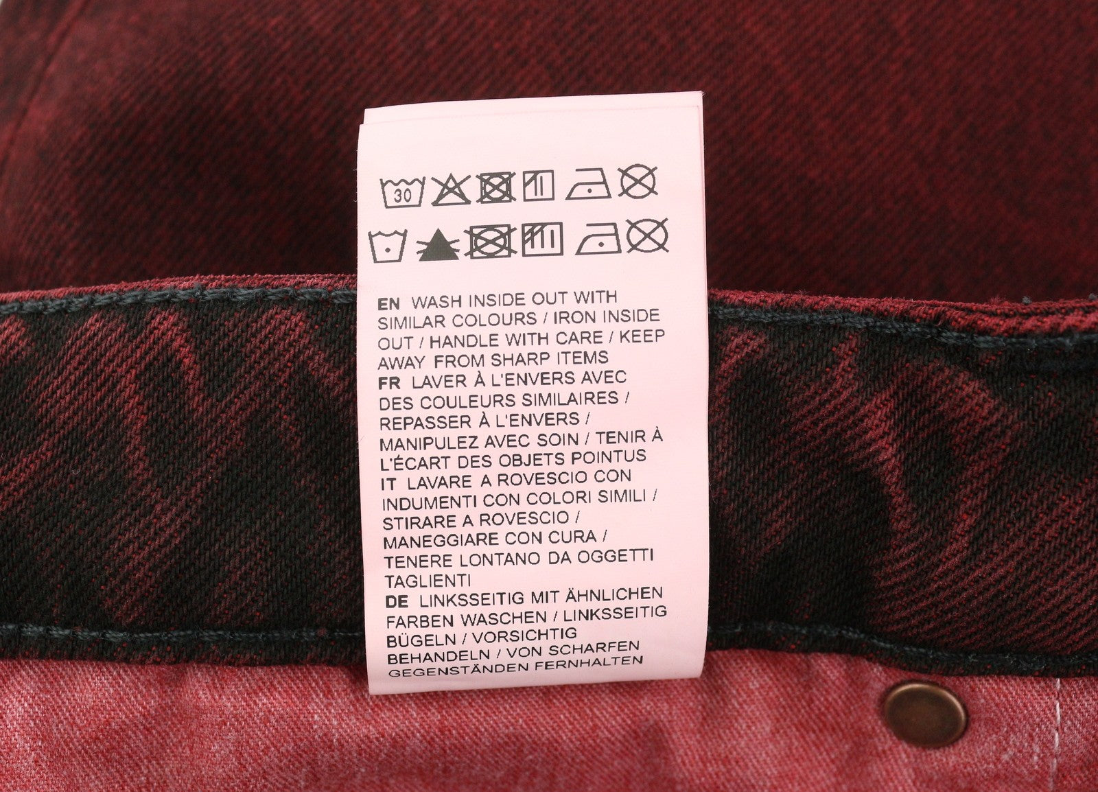EYTYS Cyrus Sumac Relaxed Bootcut Fit Men Jeans W32/L32 Burgundy Unisex RRP370