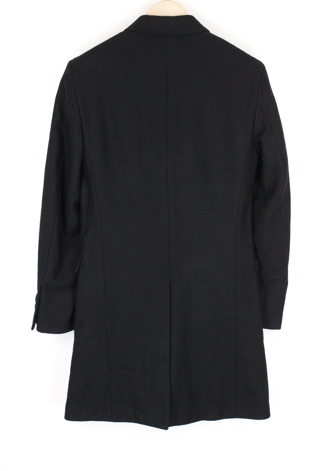 GOOD GENES Men Coat 48 Black Wool Blend Single-Breasted Notch Lapel Classic