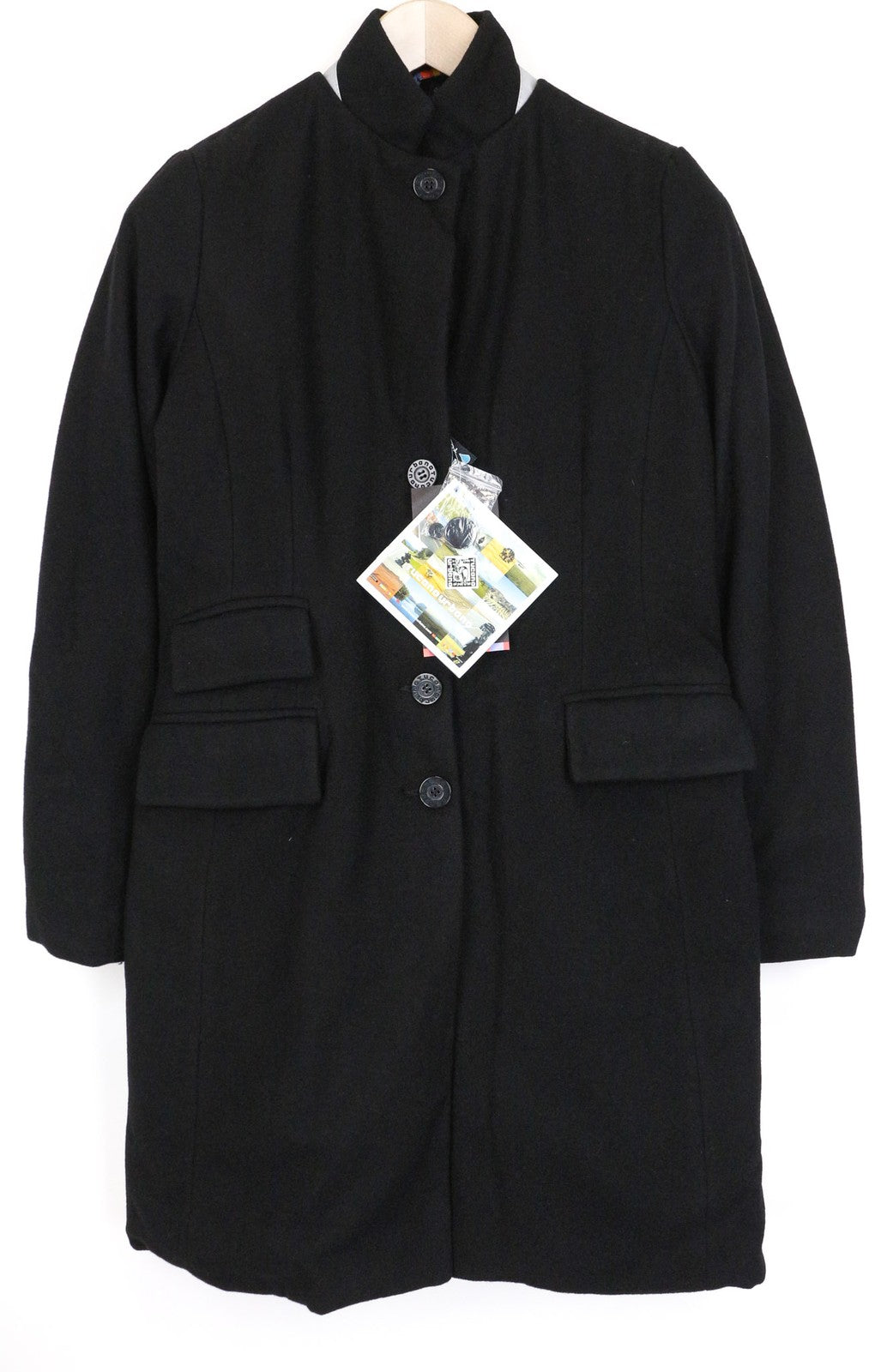 TUCANO URBANO New Carmen Women's Coat IT40 Black Wool Blend Breathable