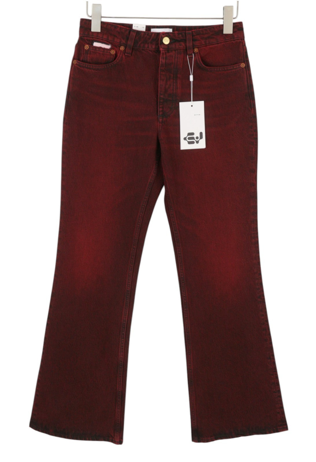 EYTYS Cyrus Sumac Relaxed Bootcut Fit Women Jeans W29/L32 Burgundy Unisex RRP370