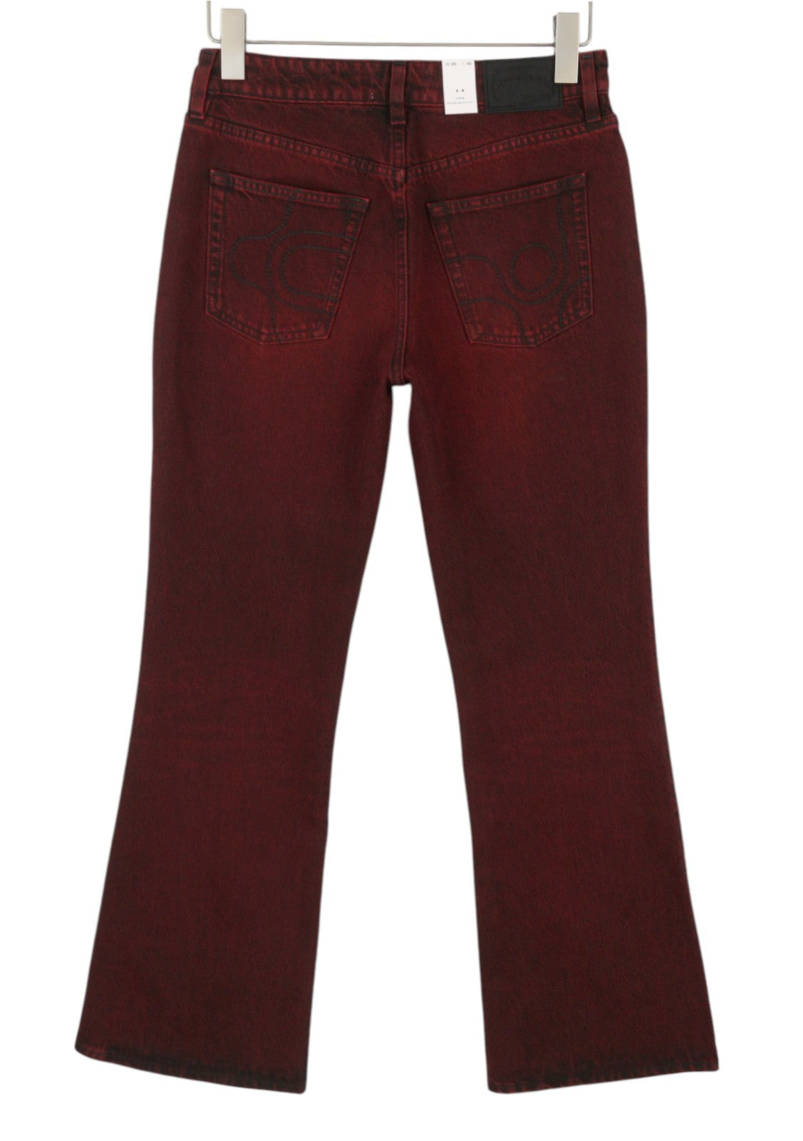 EYTYS Cyrus Sumac Relaxed Bootcut Fit Women Jeans W29/L32 Burgundy Unisex RRP370