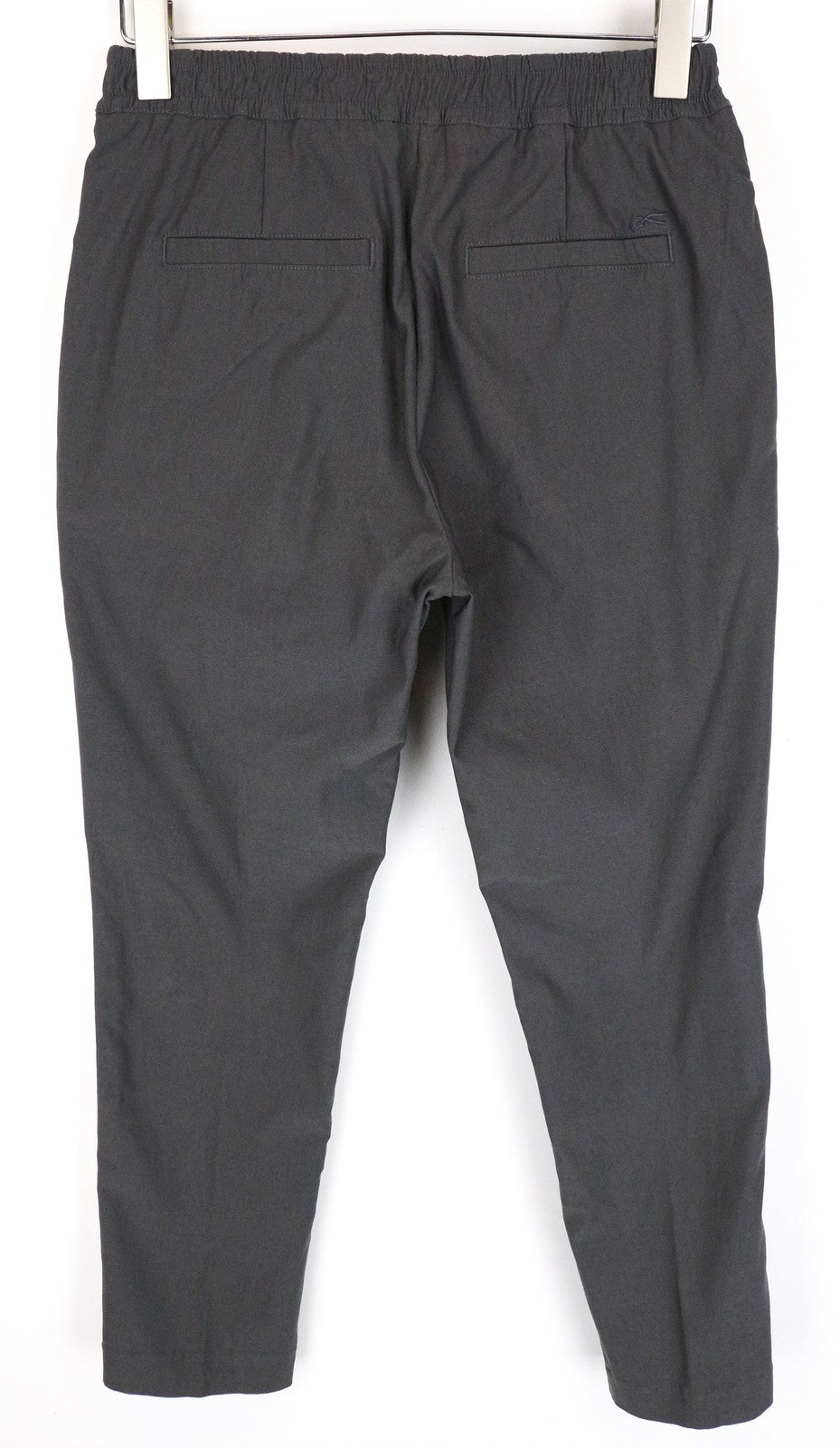 DENHAM Preston Men Trousers S Dark Grey Classic Flat-Front Tapered Fit Zippered