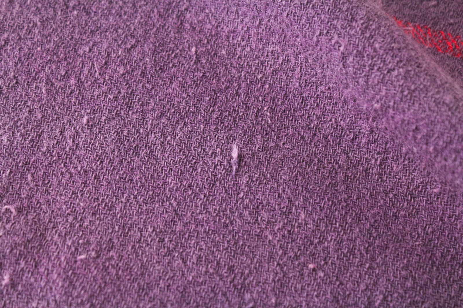 MAISON SCOTCH Women's Scarf OS Purple Tartan Knit Checked Twill Tassel Wrap