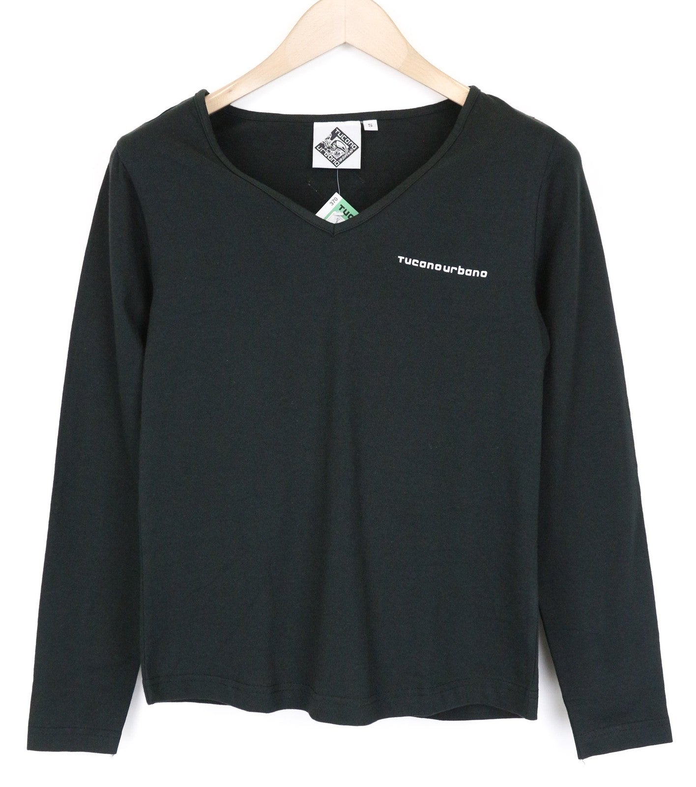 TUCANO URBANO T-TU Lady Women's T-Shirt S Black Scooter Reflective Cotton V-Neck