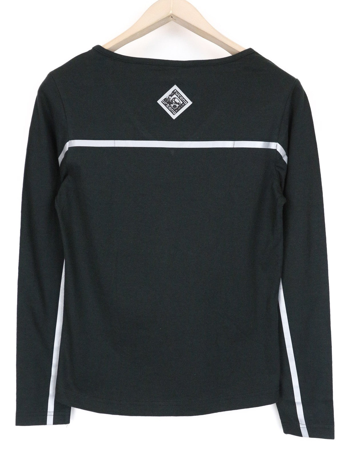 TUCANO URBANO T-TU Lady Women's T-Shirt S Black Scooter Reflective Cotton V-Neck