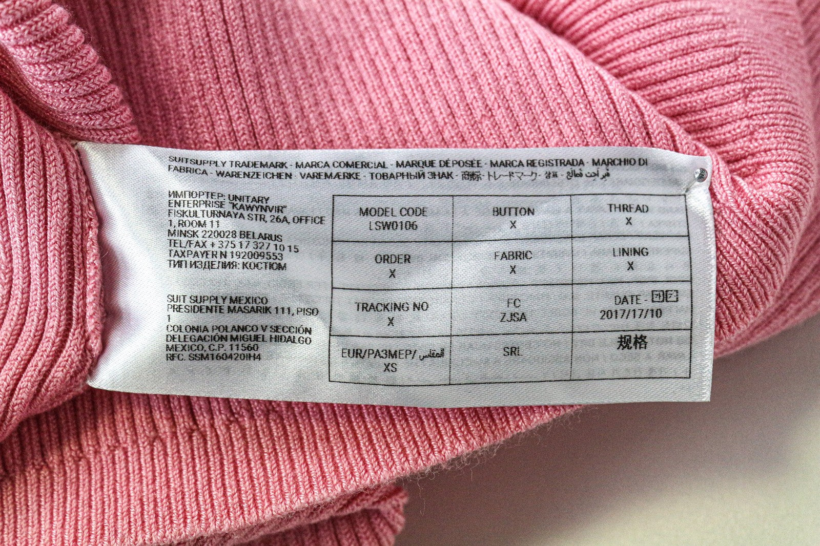 SUISTUDIO Blanca Women's Top XS Pink Slim Knit High Neck Ribbed Sleeveless Tank