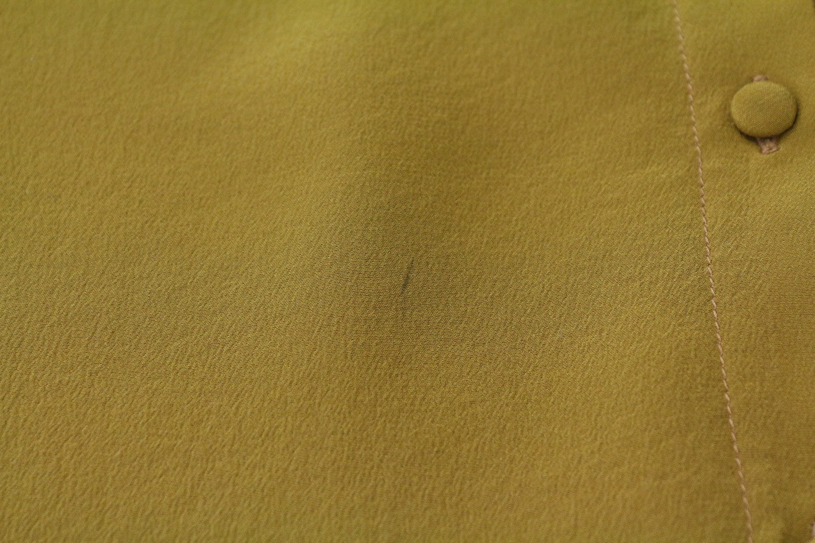 SUISTUDIO Bridgette Women's Blouse UK8 Yellow Mustard Slim Button-Up Silk Top