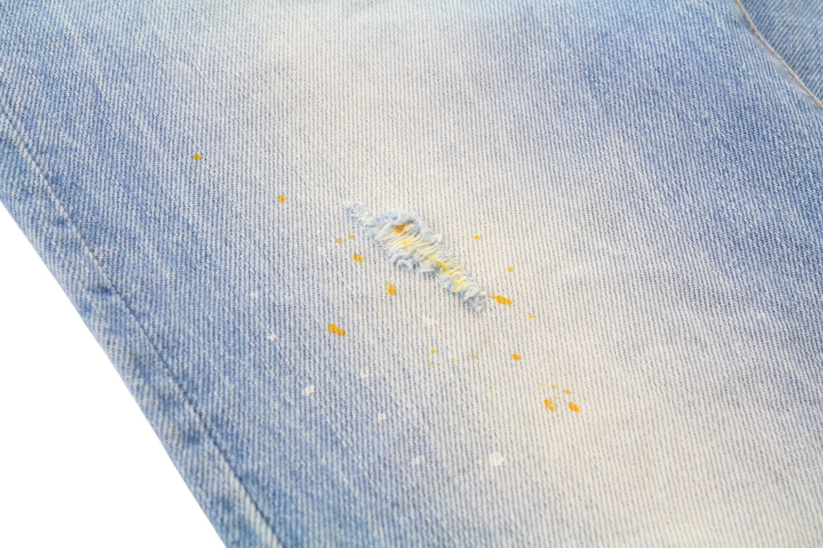 TAKESHY KUROSAWA TK08FR Men's Jeans W30 Blue Slim Distressed Non-Stretch