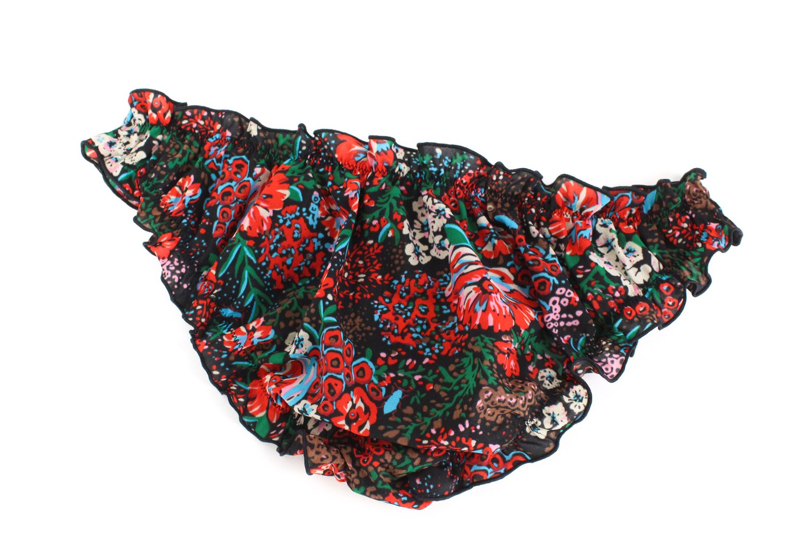 MAISON SCOTCH Women's S Red Floral Print Bralette & Panty Underwear Set