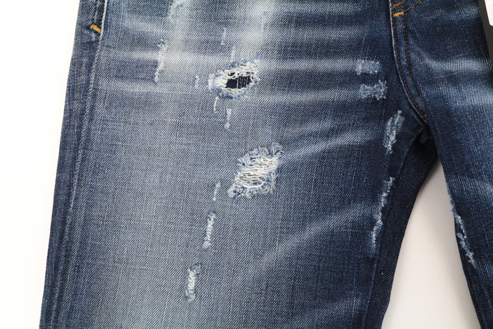 DIESEL D-Rifty 0092I Men Jeans W28/L34 Slim Fit Distressed Cotton Stretch Blue