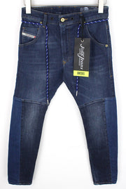 DIESEL D-Luhic-SP-NE 069IU Men's W26 Blue Boys Slim Carrot Sweat Jogg Fit Jeans