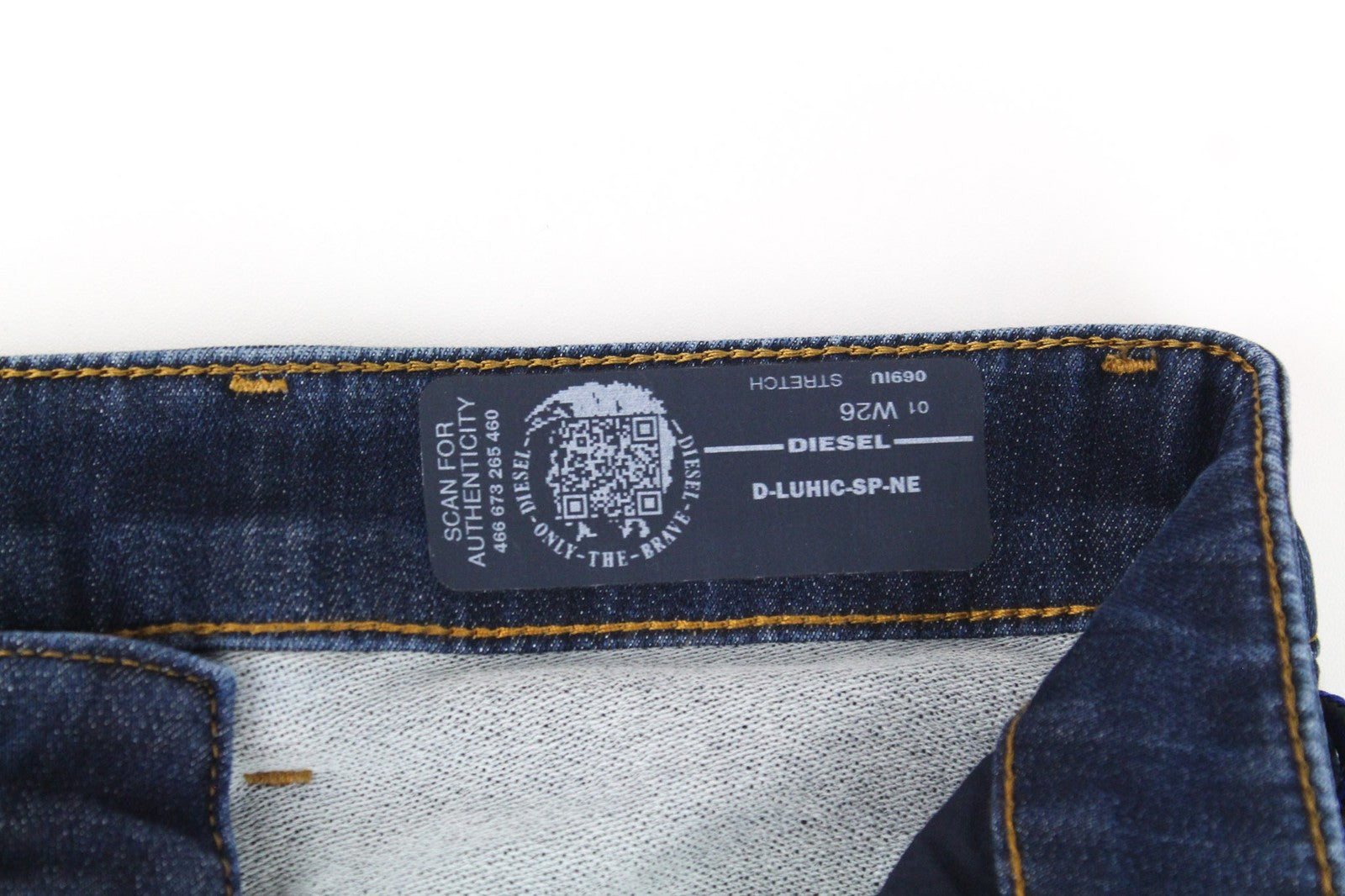 DIESEL D-Luhic-SP-NE 069IU Men's W26 Blue Boys Slim Carrot Sweat Jogg Fit Jeans