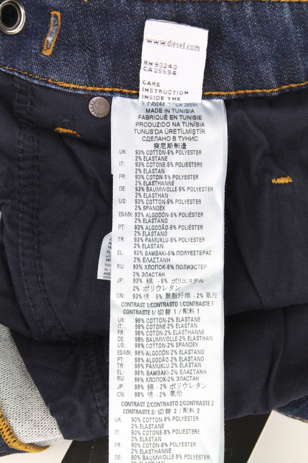 DIESEL D-Luhic-SP-NE 069IU Men's W26 Blue Boys Slim Carrot Sweat Jogg Fit Jeans