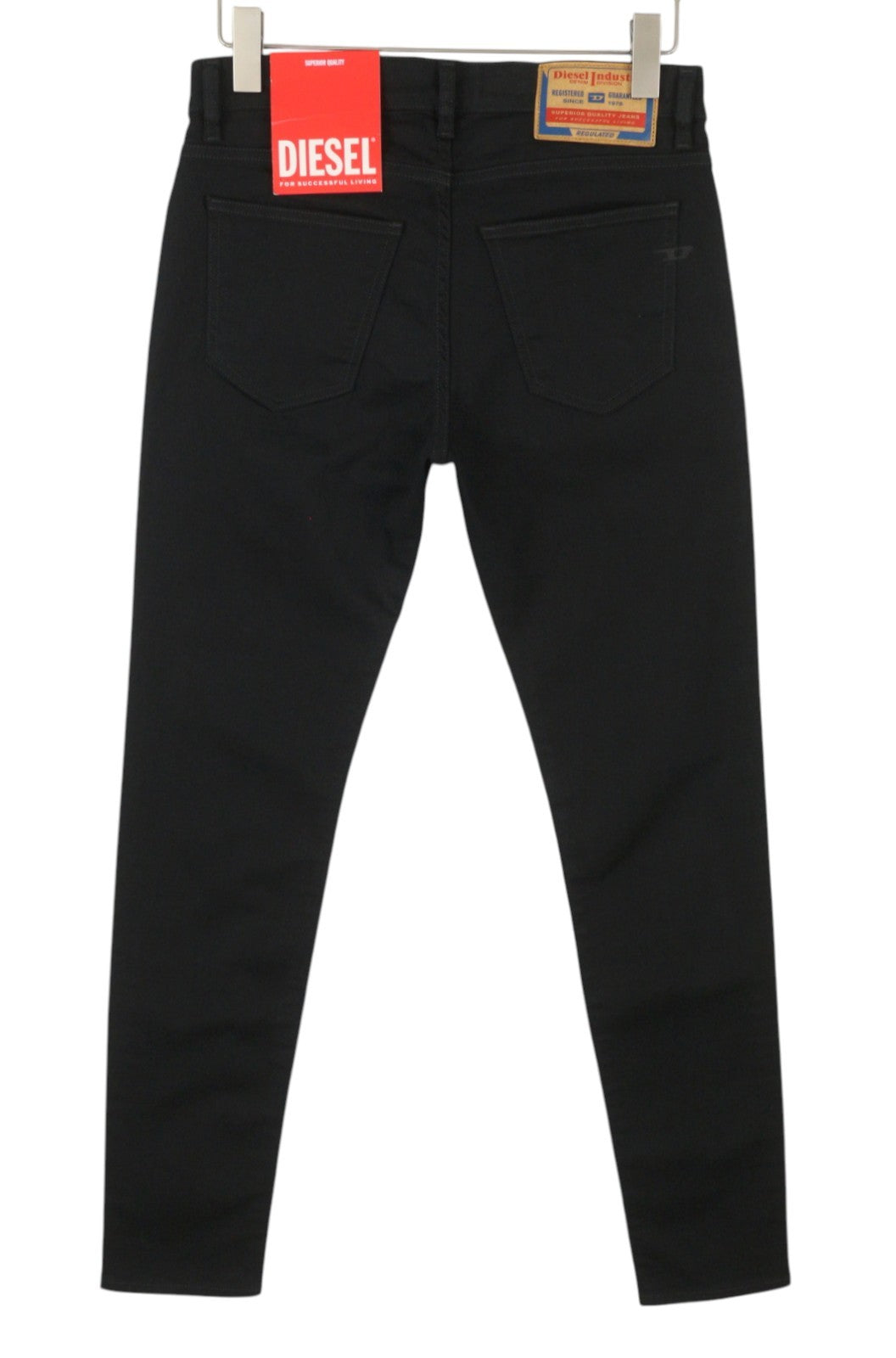 DIESEL 2019 D-Strukt 069YP Men Jeans W30/L34 Black Mid Waist Slim Fit Zip Fly