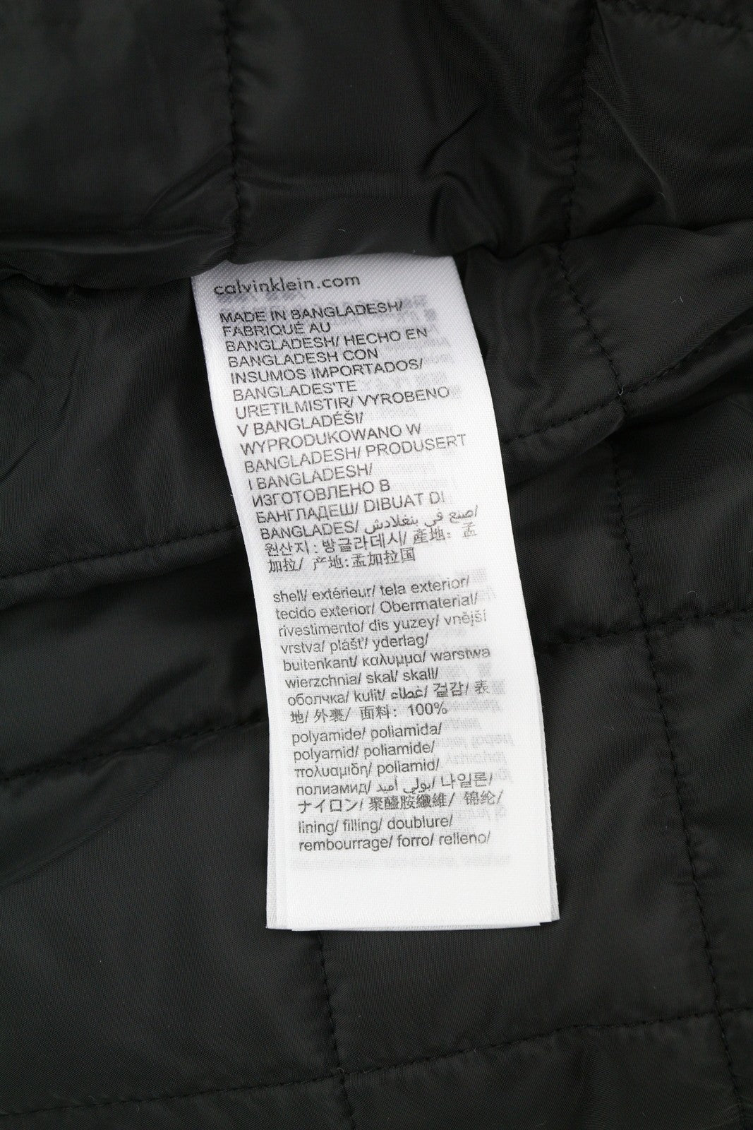 CALVIN KLEIN Men Jacket S Black Logo Print Insulated Loose Fit Bomber RRP149
