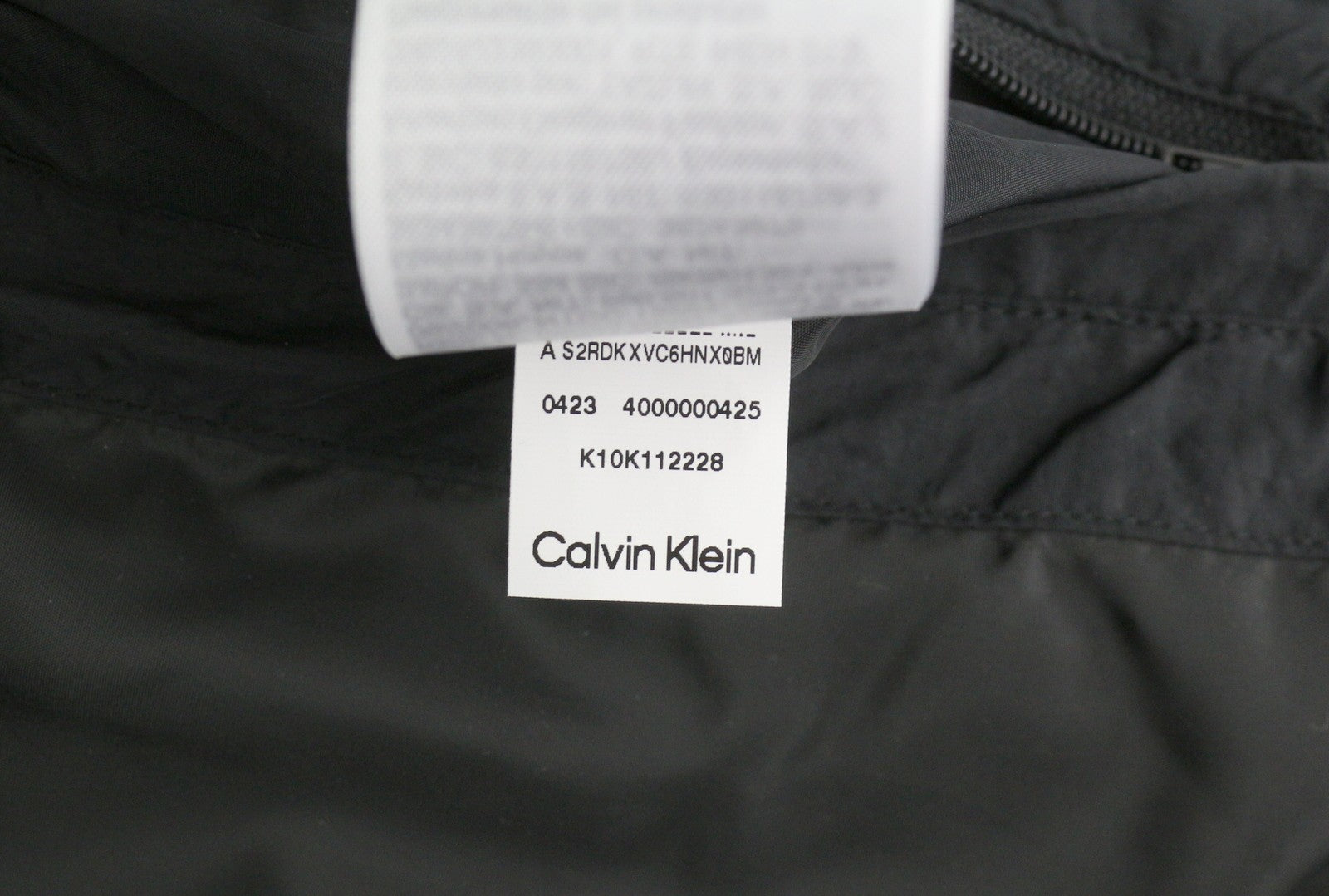 CALVIN KLEIN Crinkle Nylon Long Length Quilt Men Jacket 2XL Black Padded RRP379