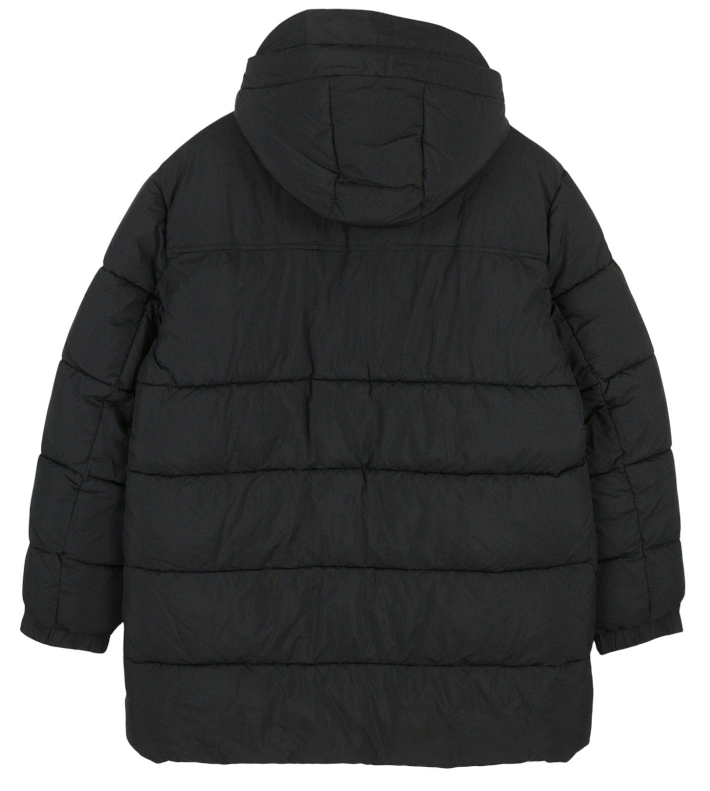 CALVIN KLEIN Crinkle Nylon Long Length Quilt Men Jacket 2XL Black Padded RRP379