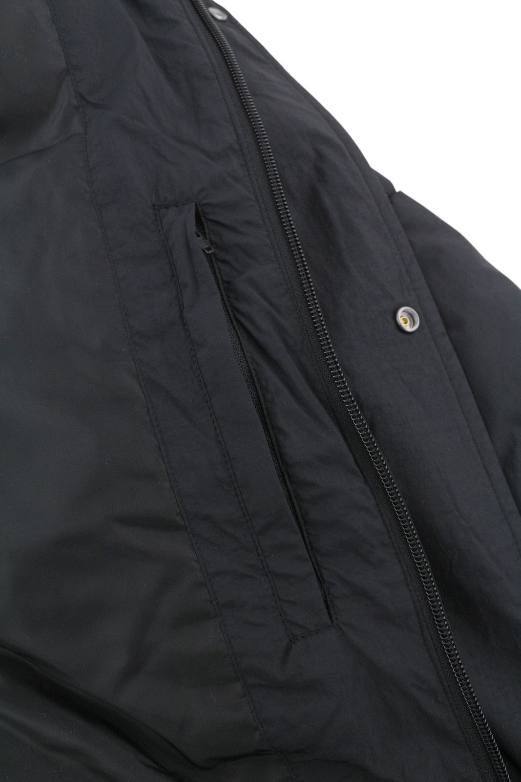 CALVIN KLEIN Crinkle Nylon Long Length Quilt Men Jacket 2XL Black Padded RRP379