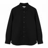 Black Cotton Button-Up