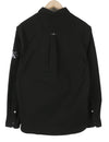 Black Cotton Button-Up