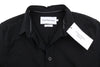 Black Cotton Button-Up