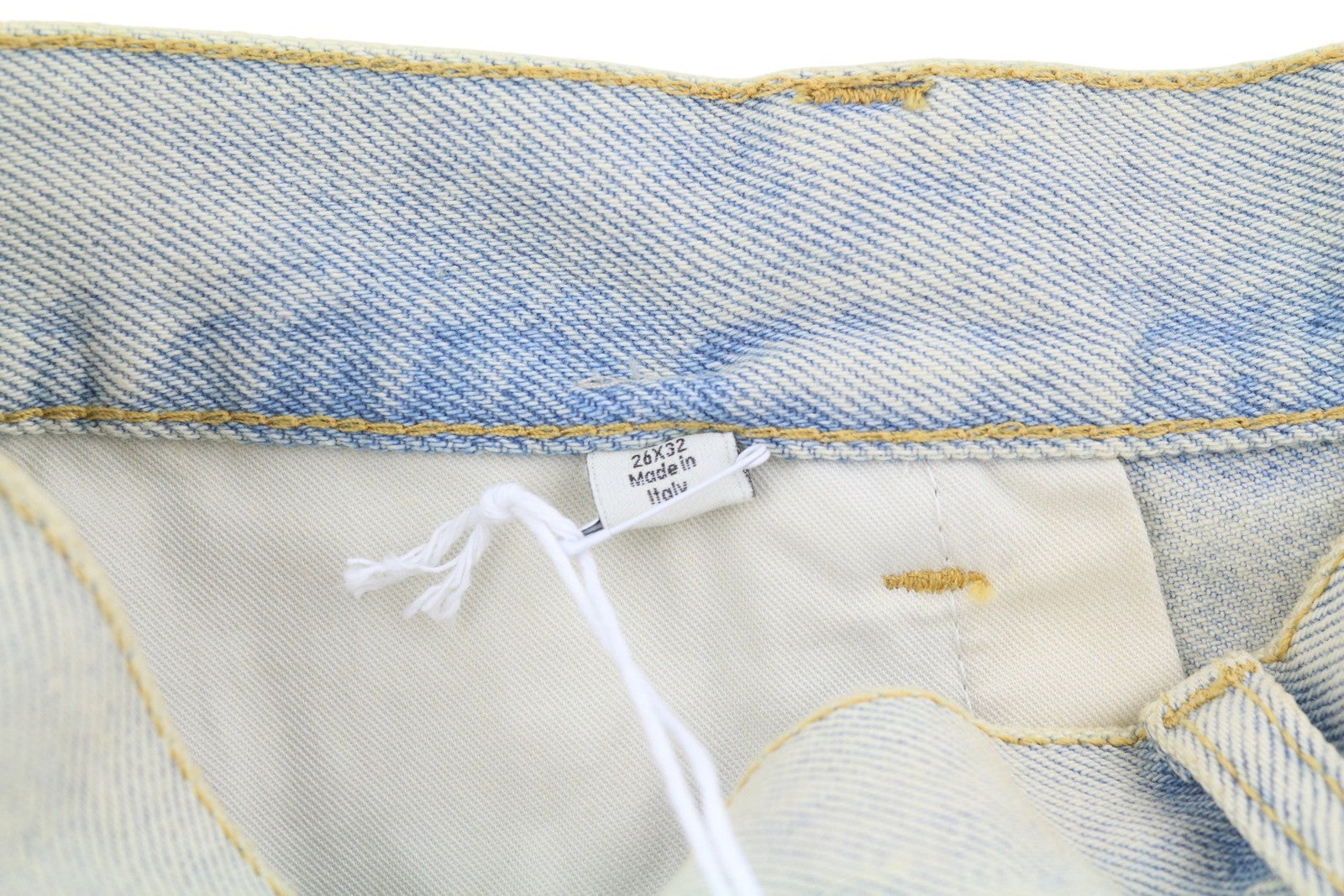 CALVIN KLEIN COLLECTION Women Jeans W26/L32 Blue Faded Wide Relaxed RRP491