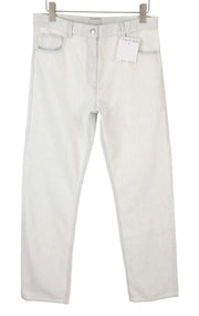 CALVIN KLEIN COLLECTION Women Jeans W29/L32 White Faded Relaxed Straight