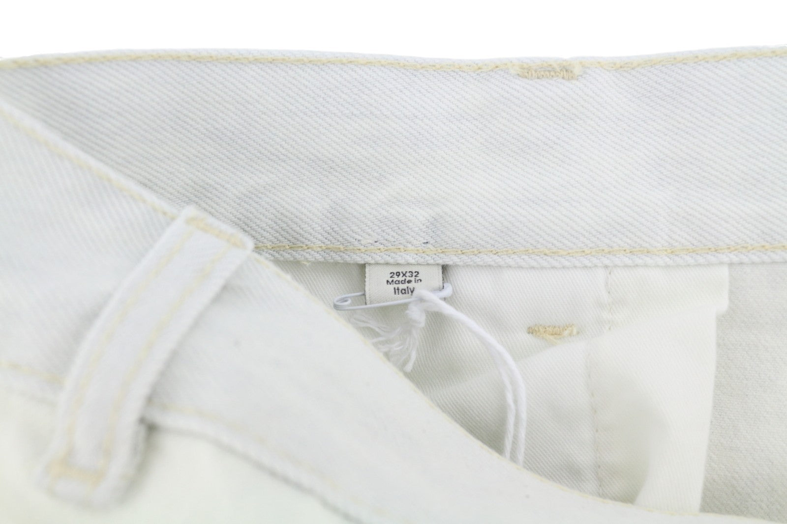 CALVIN KLEIN COLLECTION Women Jeans W29/L32 White Faded Relaxed Straight